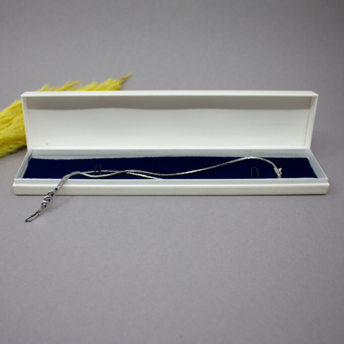 70er Jahre Saphir Collier in 835 Silber rhodiniert Vintage 835er Halskette mit Saphieren rhodiniert